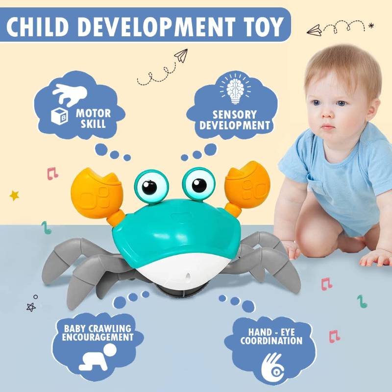 Cute Dancing Crab Toy with Light & Music – USB Rechargeable