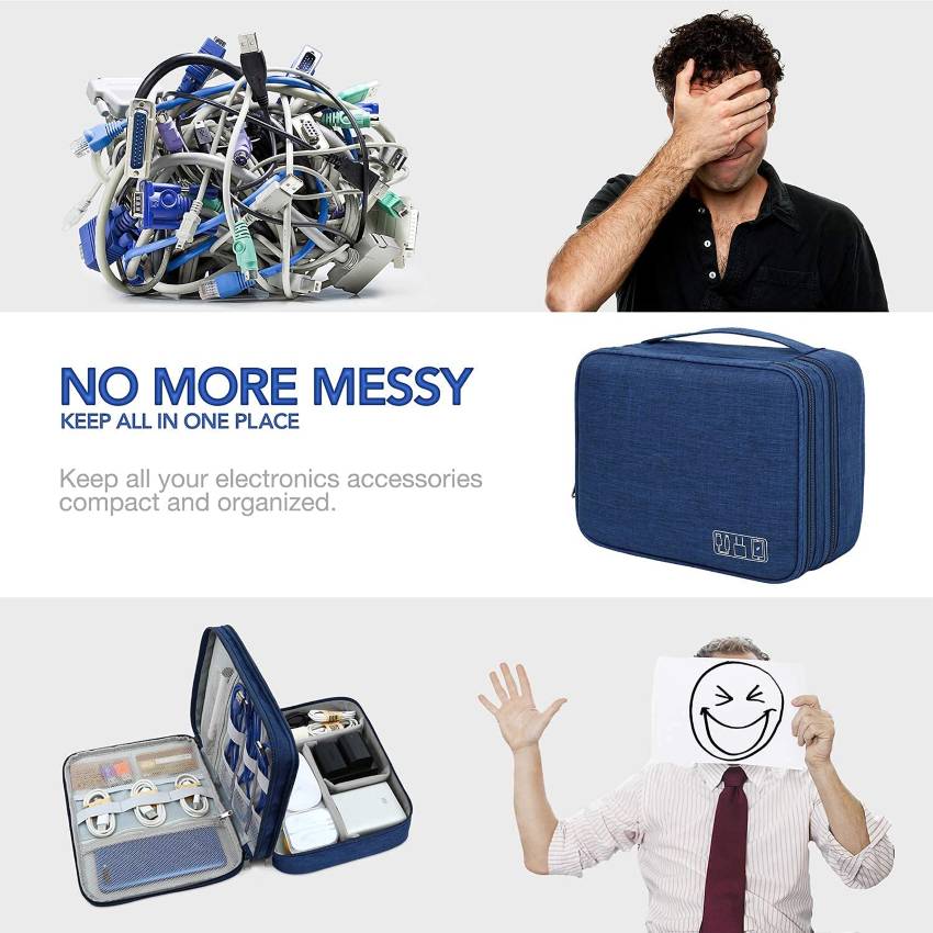 Double Layer Gadget Organizer Storage Bag