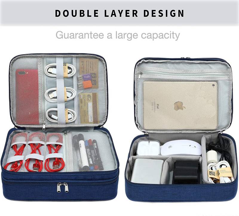 Double Layer Gadget Organizer Storage Bag
